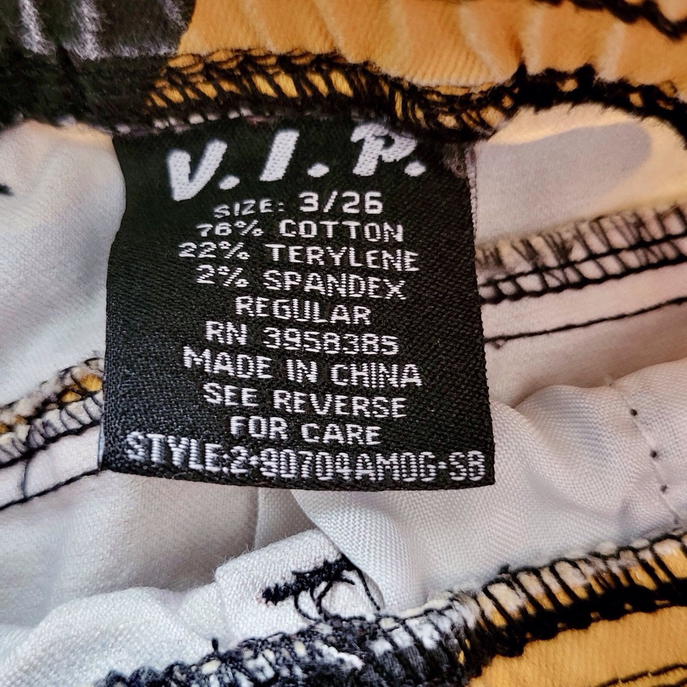 VIP Camo Cargo‎ Pants Tactical Belt Orange & Black Grunge Junior Size 3/26 - Picture 3 of 8